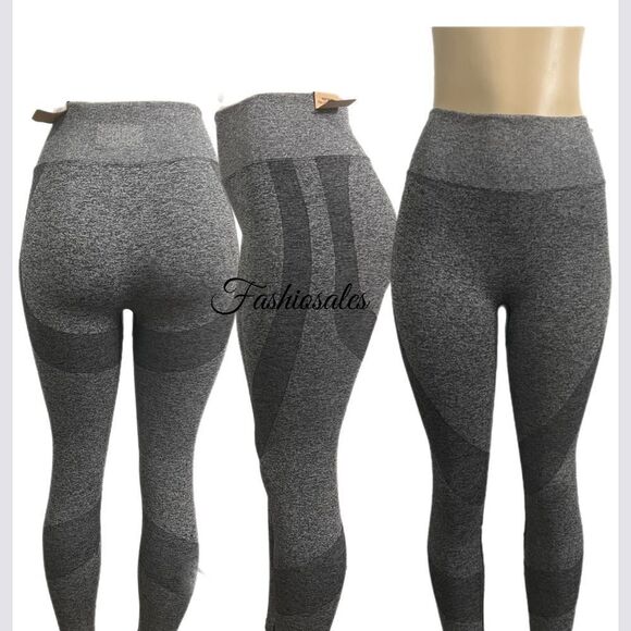 Victoria Secret PINK Seamless Workout Tight High Waist Full length tight gray - Picture 7 of 9